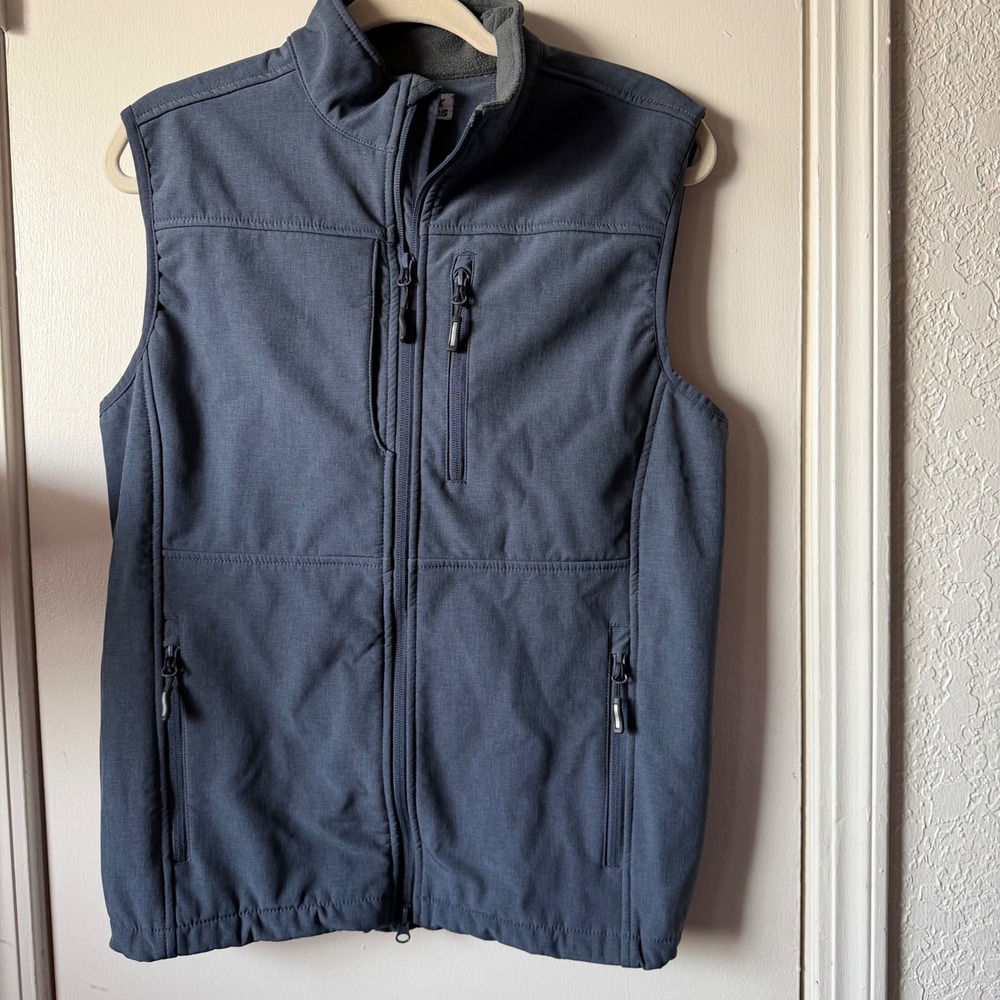 Outdoor Ventures Mens Softshell Fleece Lined Vest Charcoal Gray 22SF1388-009 S